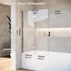 36 * 55 Inch Bathtub Shower Door,Bathroom Door with Bottom Seal,Liftable and Foldable Glass Door,Rectangular Bathtub Screen 2