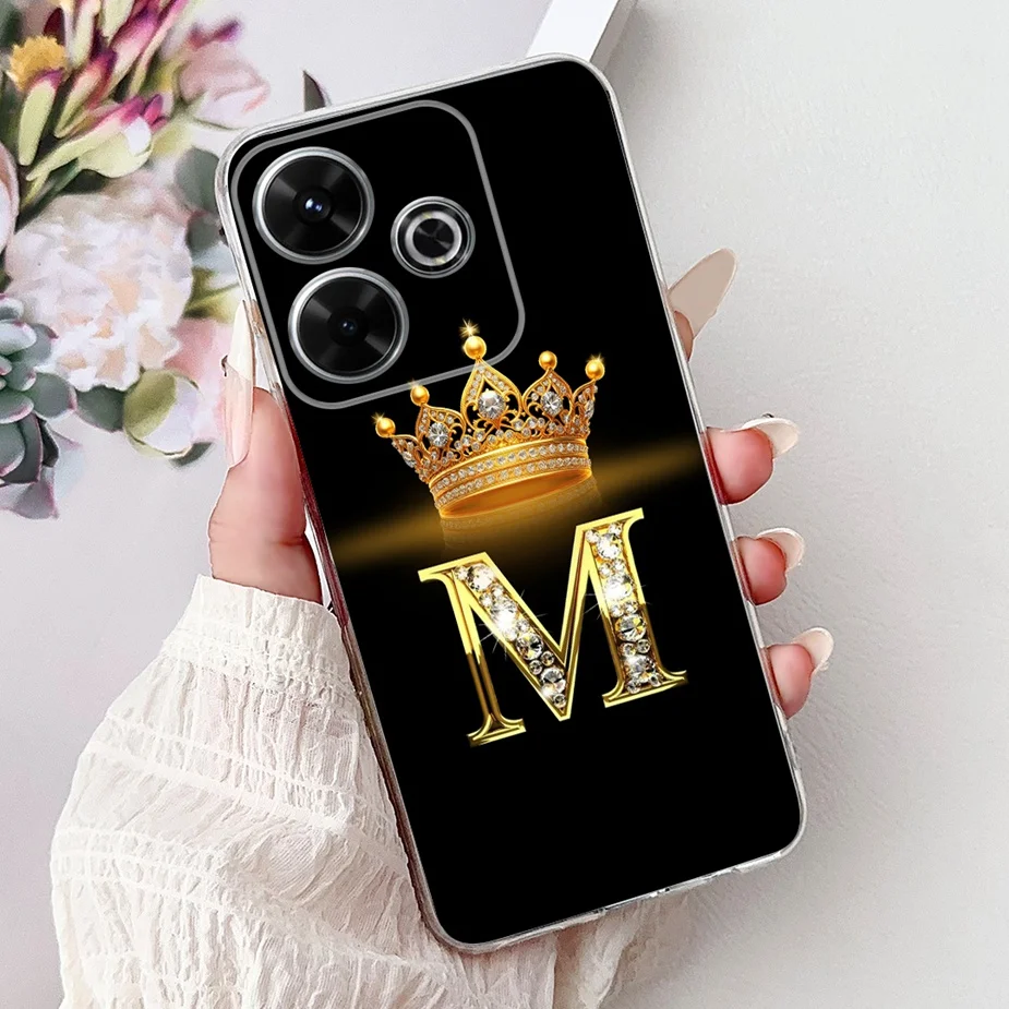 Stylish Clear Silicone TPU Phone Case with Letter Design