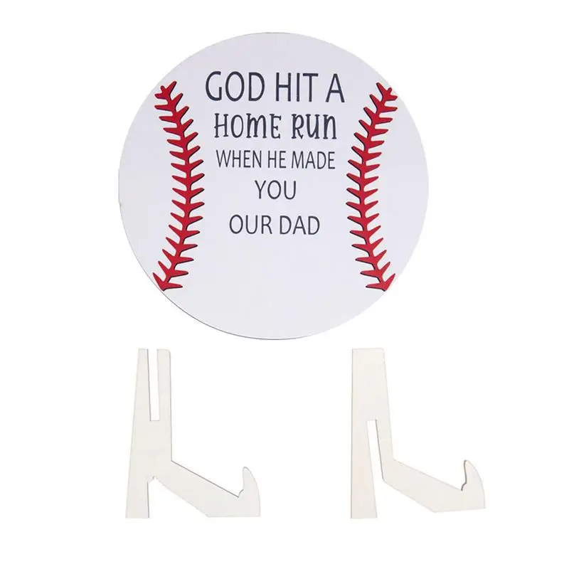 

Baseball Home Run Quote Tabletop Pendant Decoration Wooden Pendant Ornament Artifact Self Made Man Statue Easter Decoration