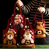 20PCS Christmas Gift Bags Handbags Tote Bags Candy Bags Snowman Bear Gift Bags Storage Bags Christmas Decoration 1