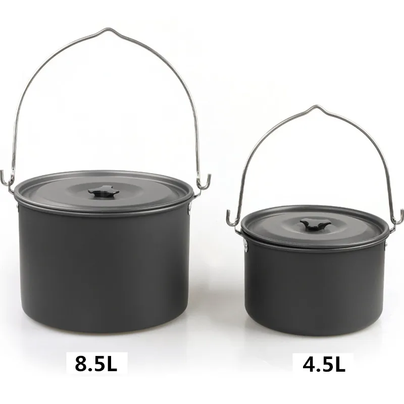 LightweightCookingPotOutdoorCampingPortableHangingPotNonStick