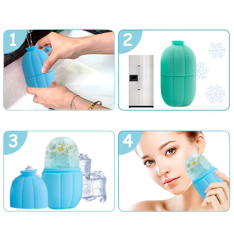 Skin Care Beauty Lifting Contouring Tool Silicone Ice Cube Trays Ice Globe  Ice Balls Face Massager Facial Roller Reduce Acne J5G5 