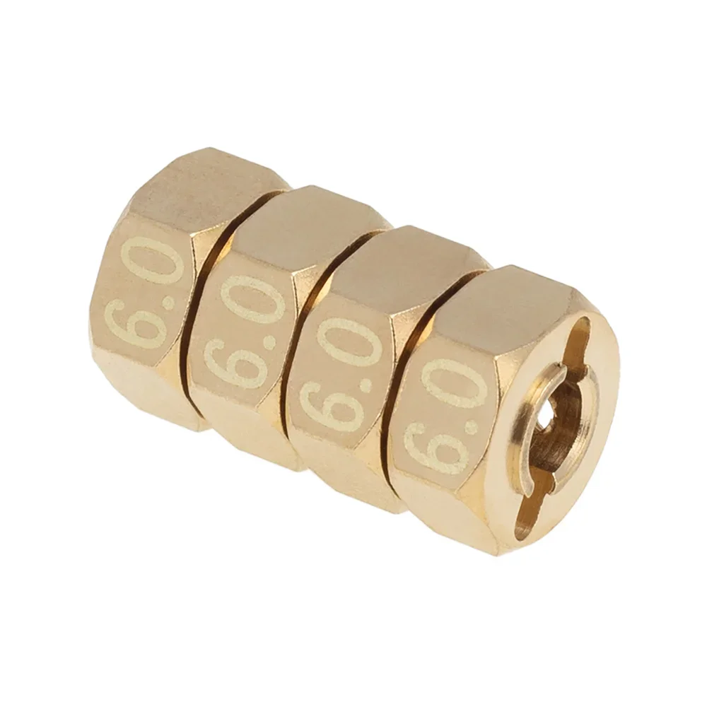 Mxfans 4 Adattatori Per Mozzo Ruota In Alluminio Per Auto RC 1:10 - 12mm - Ricambio Per Axial Yeti Rock Racer 90026 - 6