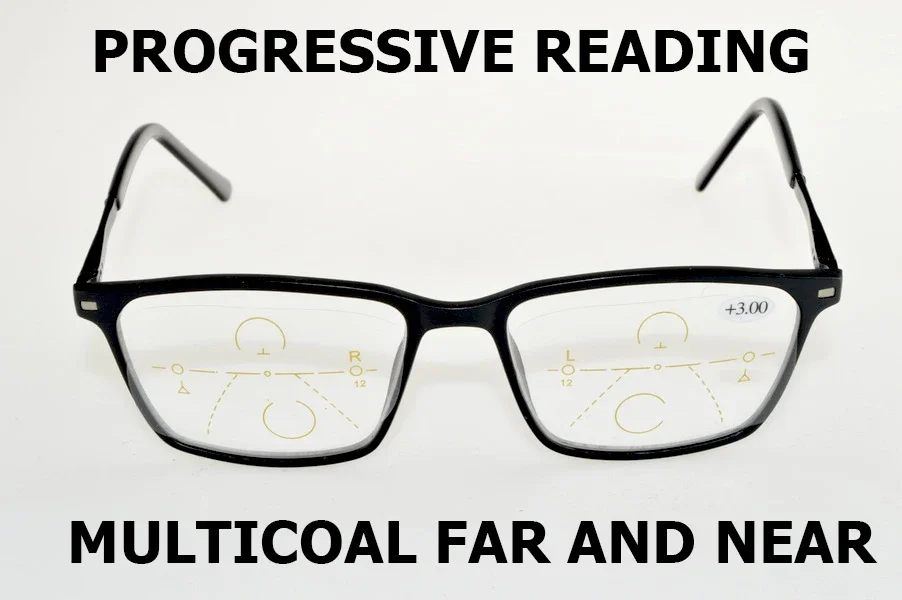 2019 Vendita Occhiali Da Lettura Large Frame Uomo Donna Occhiali Da Lettura Automatici Multifocali Bifocali Progressivi + 1 + 1.5 + 2 + 2.5 + 3