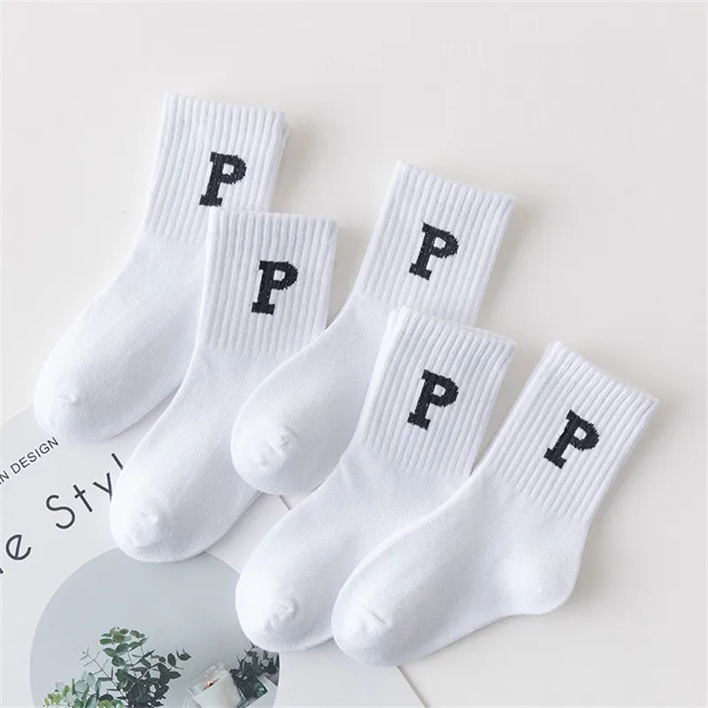 

5 Pair New Spring Autumn Children Socks Cotton Girl Boy Baby White Black Gray Warm For Winter 1-3-5-8-12 Years Kids Student Sock