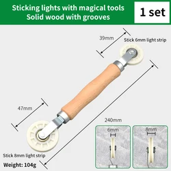 Rubber Mesh Window Screen Installation and Repair Tool with Double - Head Pressure Pulley (A)