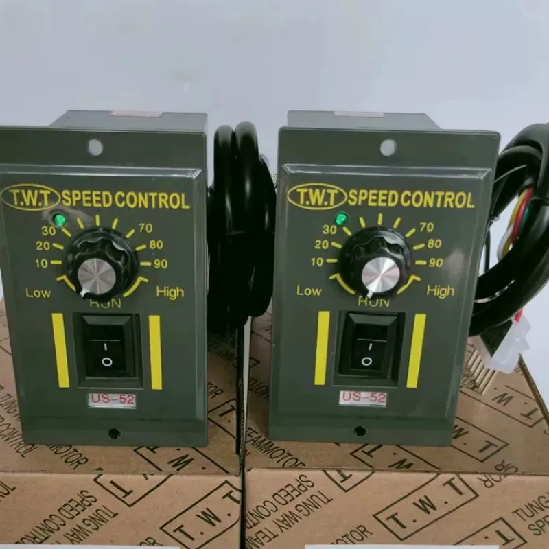 US-51 AC 110V Motor Speed Controller - 120W, 90-1400 RPM, Adjustable & Reversible With 6 Terminals