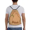 Custom Cute Capybara Drawstring Bag Men Women Foldable Sports Gym Sackpack Animal Lover Training Backpacks 5