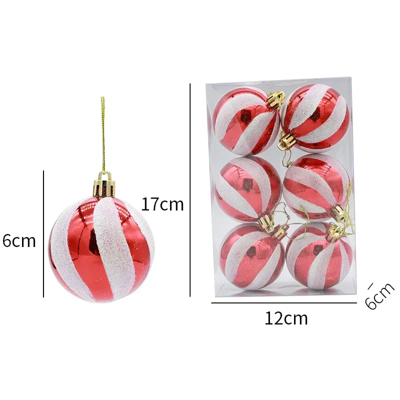 thumbnail image 1 of 6/24 bolas de purpurina de colores para Navidad, bolas colgantes para árbol de Navidad, adornos para el hogar, regalo de fiesta de Año Nuevo, decoración navideña, 1 of 5