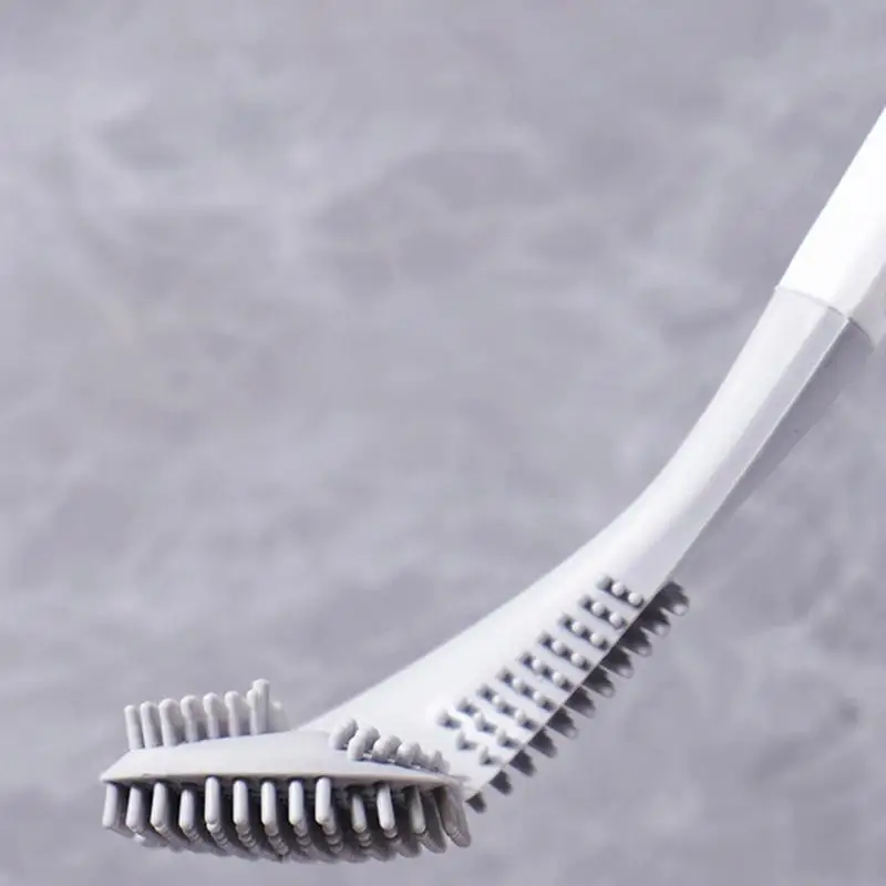 Toilet Cleaning Brush Silicone Wc Cleaner No Drill Durable Vertical Leakproof Soft Automatic Innovative Brush Tool for toilets