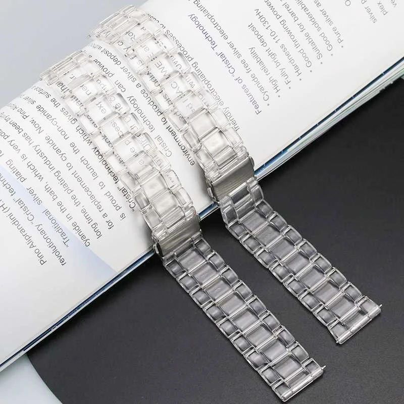 Elegant Transparent Resin Watch Strap - 20mm/22mm