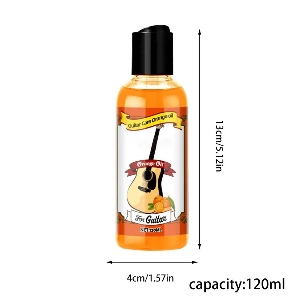 120ML Fretboard Oil - Quick-Drying Guitar String Winder Portable Guitar Care Orange Oil With Cleaning Cloth Guitar