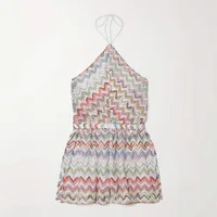 Sexy  Wave Print Backless Split  Suit for Women mid Waist Long Pants No Brand Registered Trademark - Image 4