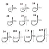 Brand new 100/200/300 pieces/box High quality carbon steel carp fishing bait Sharp fish hook 10 sizes available 4