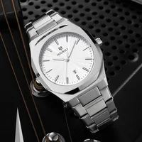 2025 New Watches For Man Original Top Brand All Black Stainless Steel Men's Wristwatch Classic Business Waterproof Movement