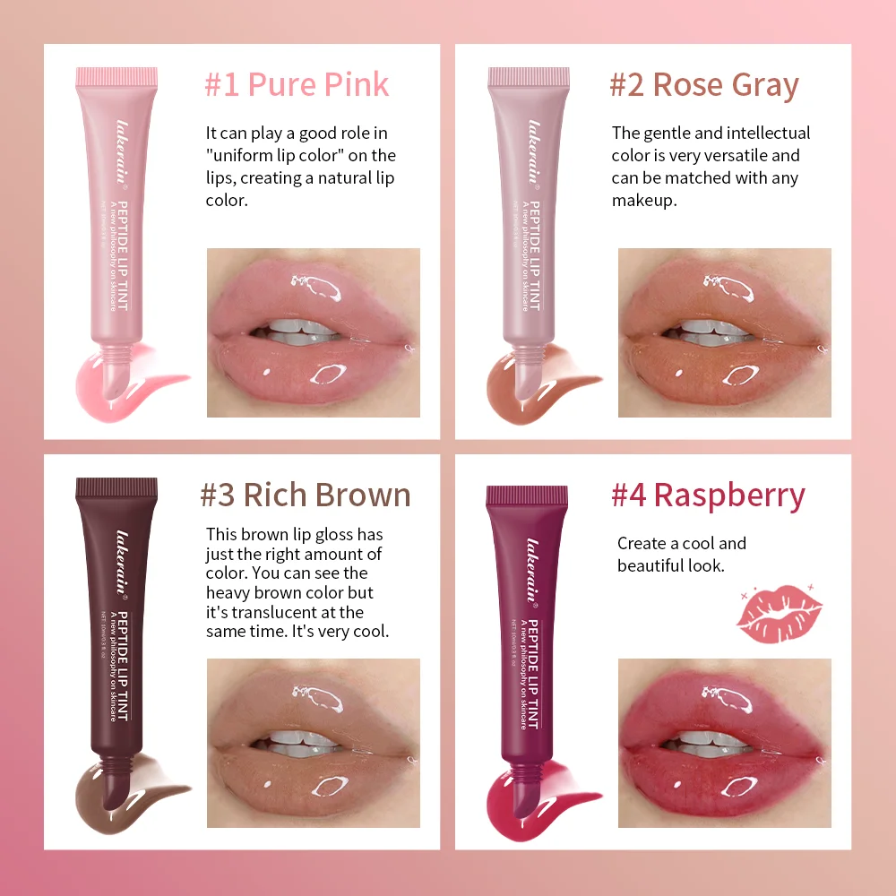 10ml Mirror Lip Glaze Moisturizes Jelly Lip Enrichment Oil Lasting Water Light Glass Lip Oil Remove Line Lip Protection Serum 6