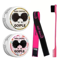 GOIPLE 30g Women Edge Control Wax Kit Non-Greasy Styling Gel Small Size Long Lasting Slick Flyaways Hairline Gel with Brush 4pcs 1