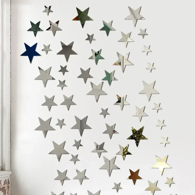 20Pcs Combination Wall Sticker, Large 6.5X6.5cm6, Medium 5X5cm7, Small 3.2X3.2cm7 Star Three-size Sticker
