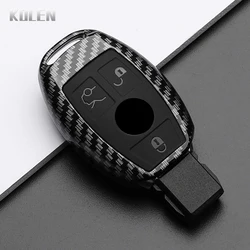 Premium Carbon Fiber Car Key Case Cover - Sleek and Durable Design (3 BTN Carbon)