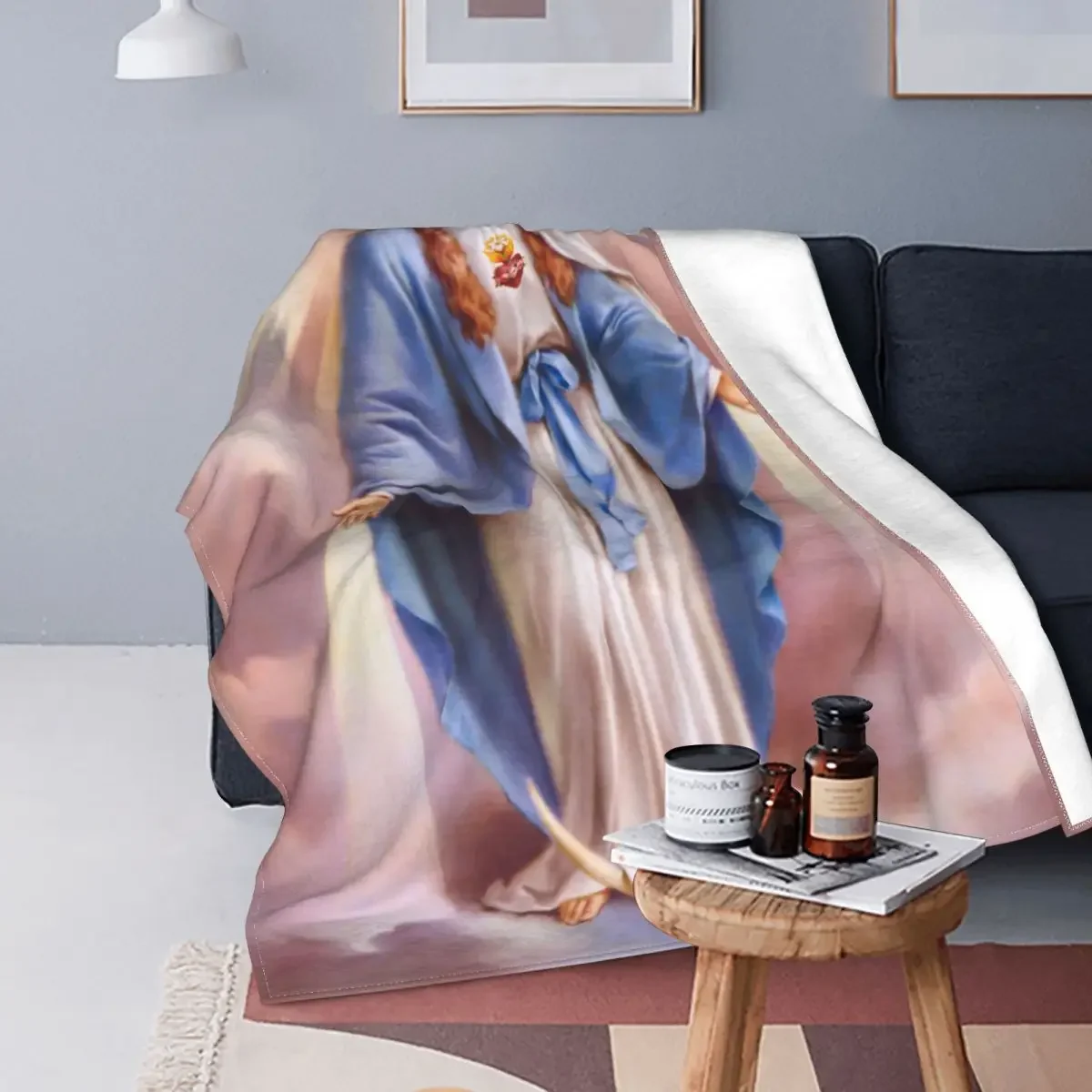 

Our Lady Of Guadalupe Blanket Coral Fleece Plush Virgin Mary Christian Super Soft Throw Blanket for Outdoor Travel Bedroom Quilt