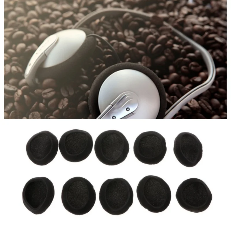 

10 шт., 50 мм, мягкая губчатая повязка на голову, накладка для наушников, подушка, сменный чехол для гарнитуры, Прямая поставка