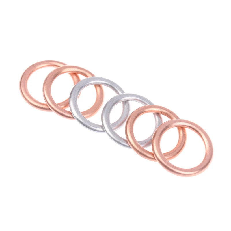 10pcs Car Oil Pan Drain Gasket Drainage Bolt Pad Aluminum/ Copper Oil Drain Plug Gasket Replaceable Accessories oil drain plug gasket
