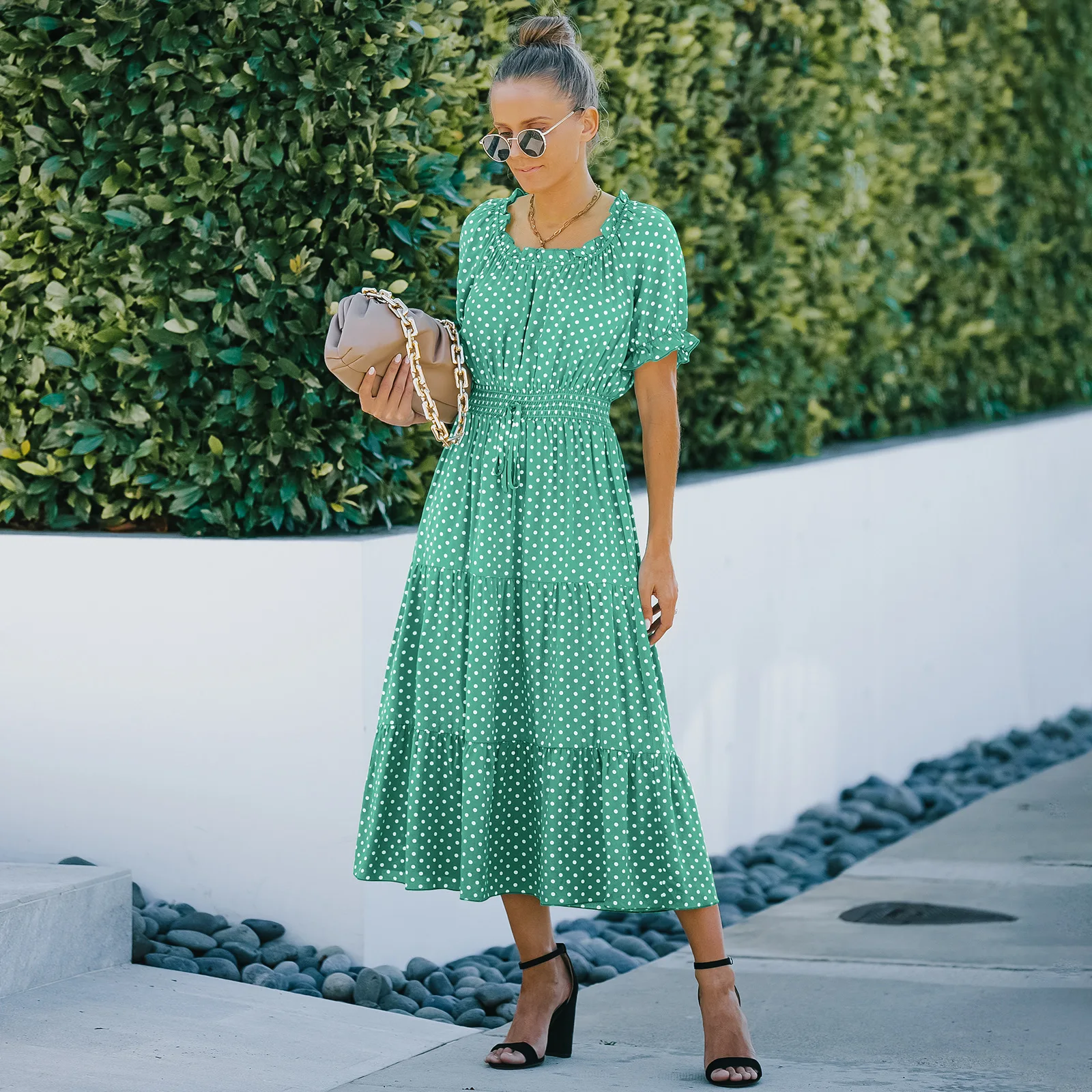 

2022 Hot Sale Polka Dot Summer Casual Dresses For Women Wholesale China