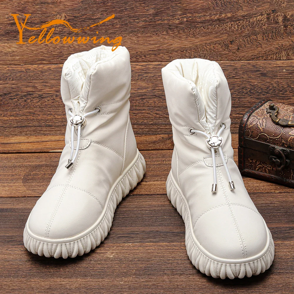 Women Snow Boots Genuine Leather Winter Boots