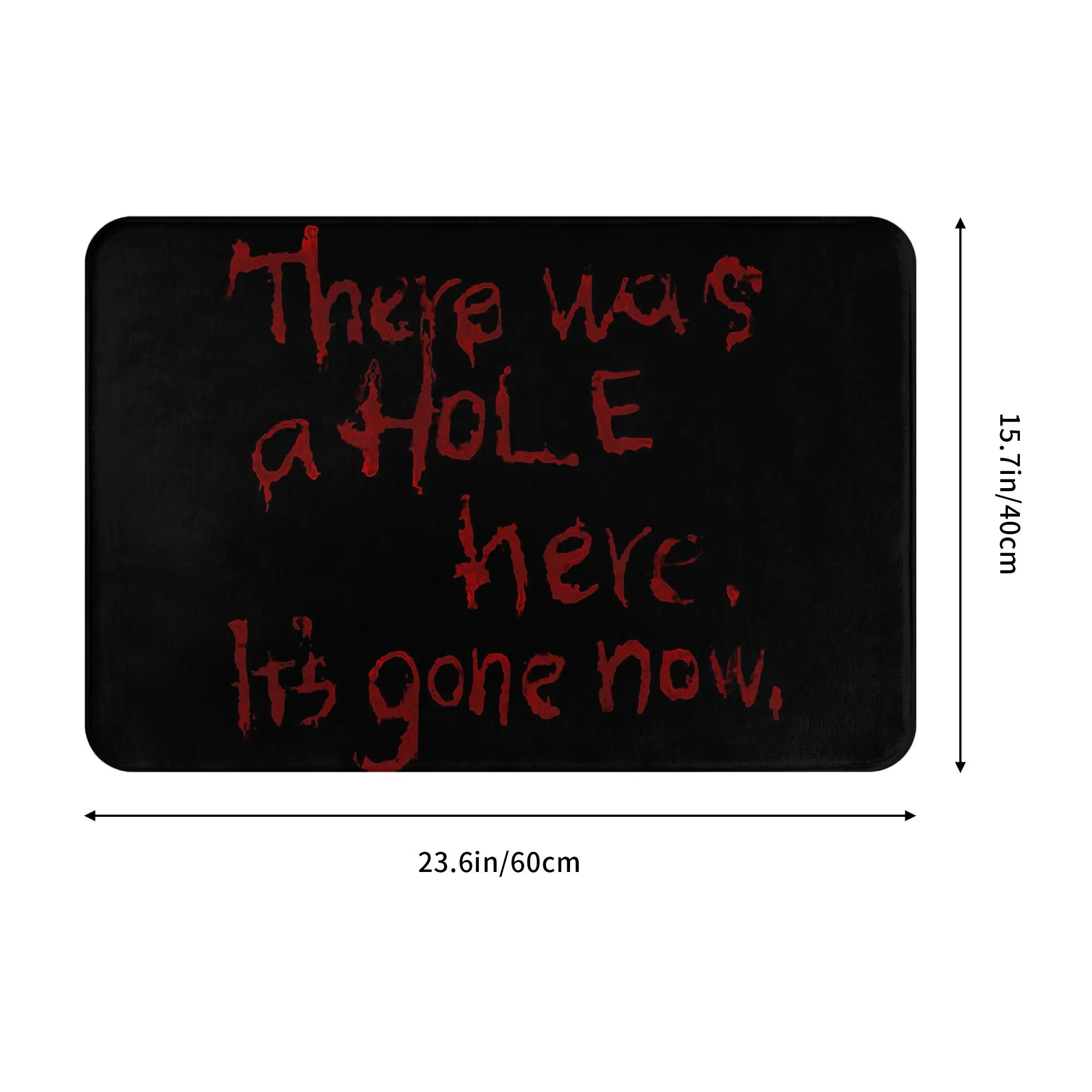 여기서 구멍이 있었는데 지금은 없어졌습니다. Silent Hill Quote 도어매트 주방 입구 바닥 매트 발판 매트용 미끄럼 방지 카펫 러그