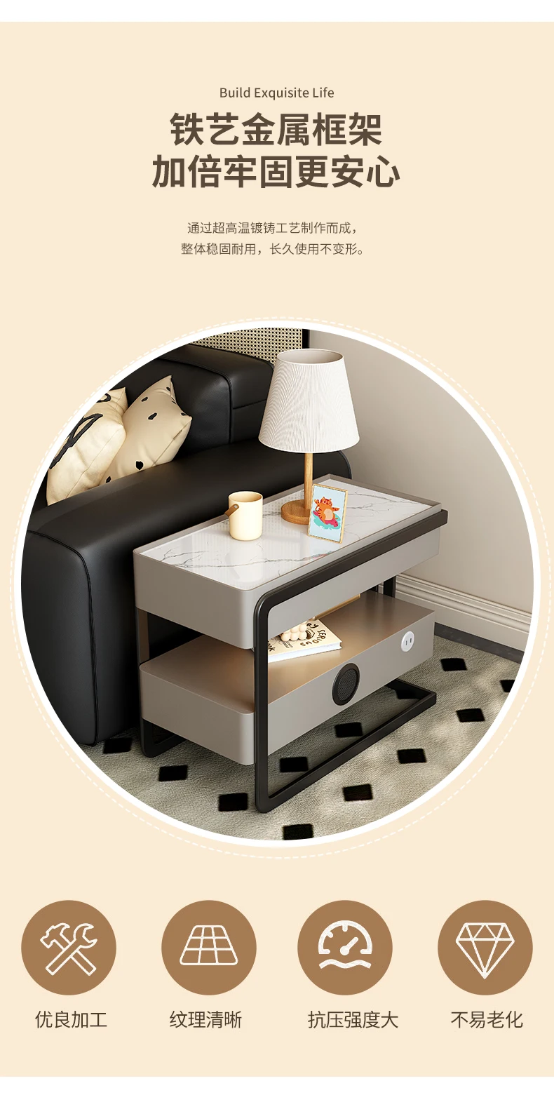 Sofa Edge Cabinet Table Living Room Movable Side Cabinet Modern Corner Table Room Center Desk 거실테이블 밥상 Stolik Kawowy Мебель