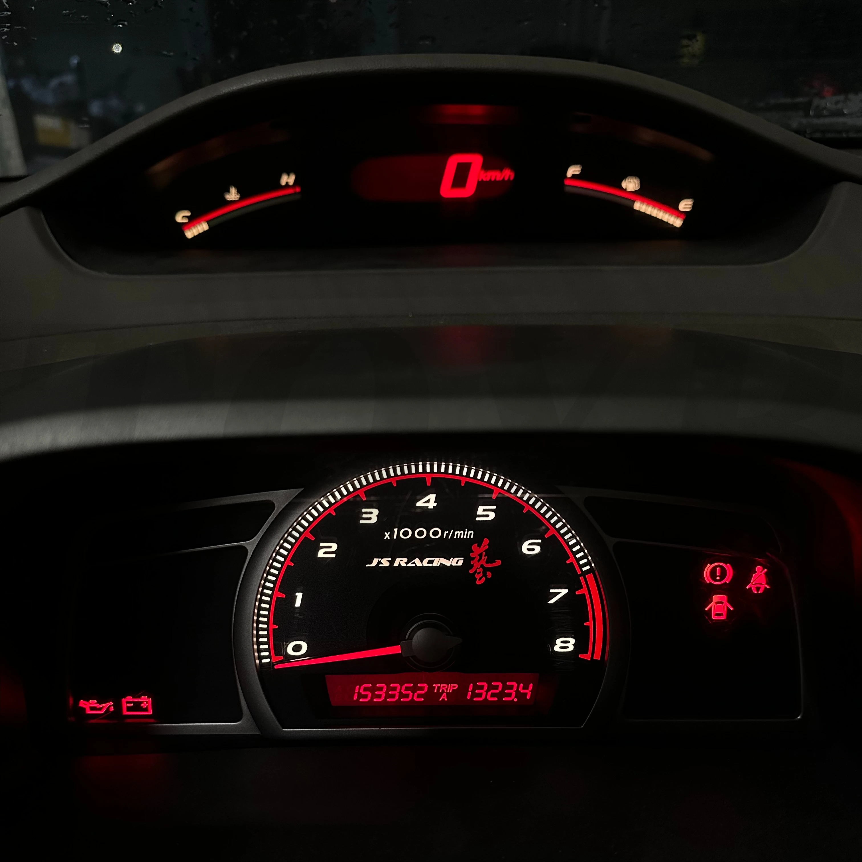 혼다 8세대 시빅 FA1 FA5 개조 대시보드 맞춤 디자인용 Js 레이싱 계기판 종이