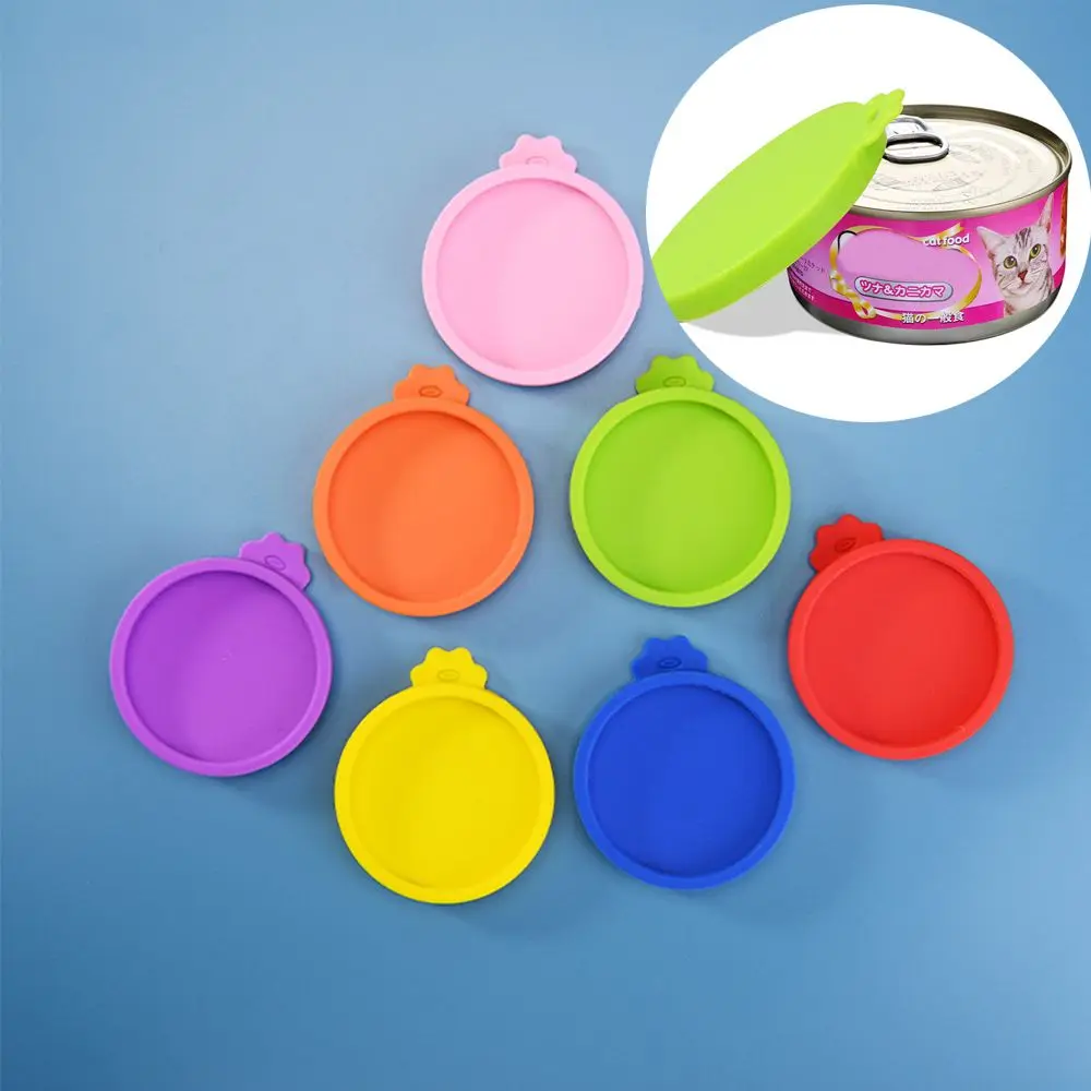 Reusable Food Storage Cans Cap Pet Can Silicone Covers Can Lid Kitchen Fresh-keeping Lid Pet Food Tin Cover