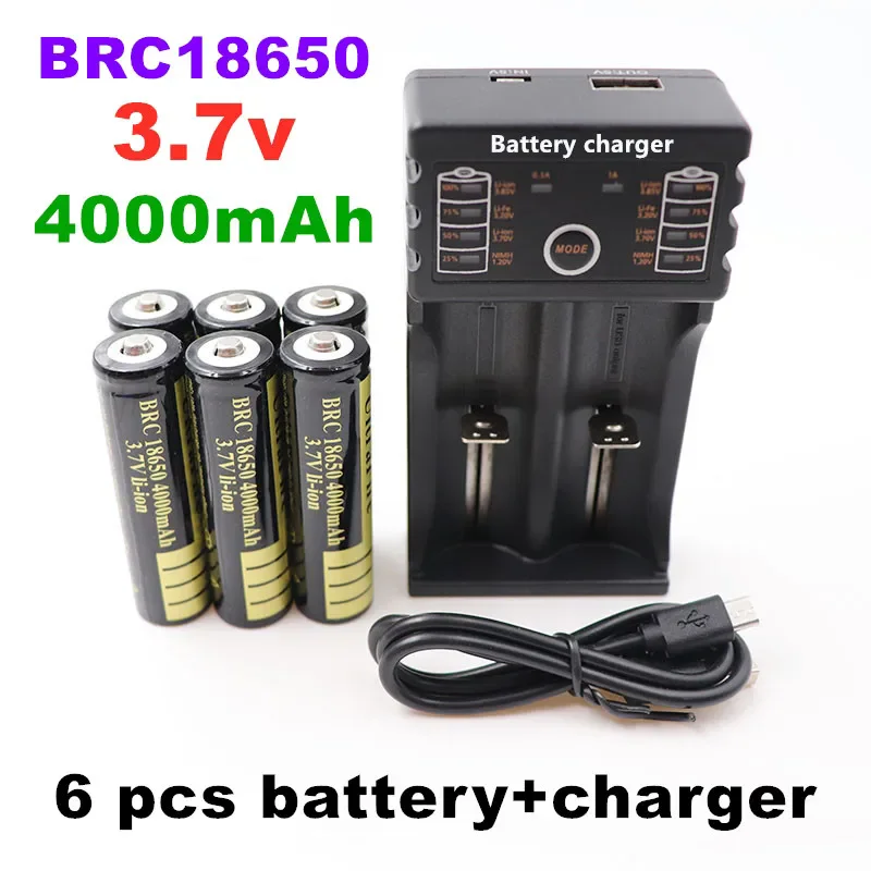 100% новый аккумулятор 18650 Оригинальный 3,7 в 4000 мАч аккумулятор ricaricabile для ионных литиевых батарей для светодиодных зарядных устройств USB