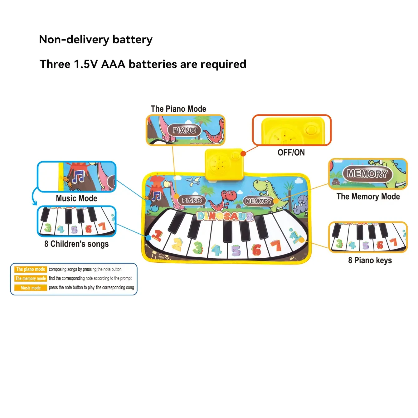 Children's Early Education Toys Fun Pedal Piano Dance Mat Music Toy