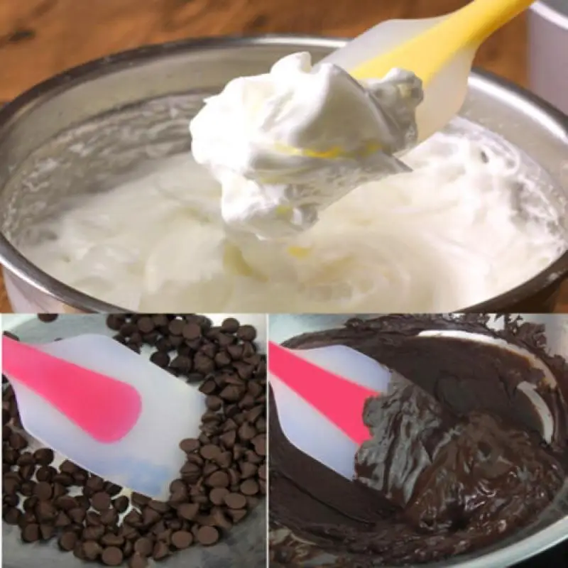 1Pc Silicone Cake Scraper Non-Stick Cake Cream Spatula Kitchen Cooking Pastry Scraper Mold Brush Tool Baking Accessories