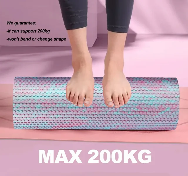 Quality 15*45cm Yoga Column Yoga Block Pilates EVA Foam Roller Massage Roller Muscle Tissue Fitness Gym Yoga Pilates Sports 5