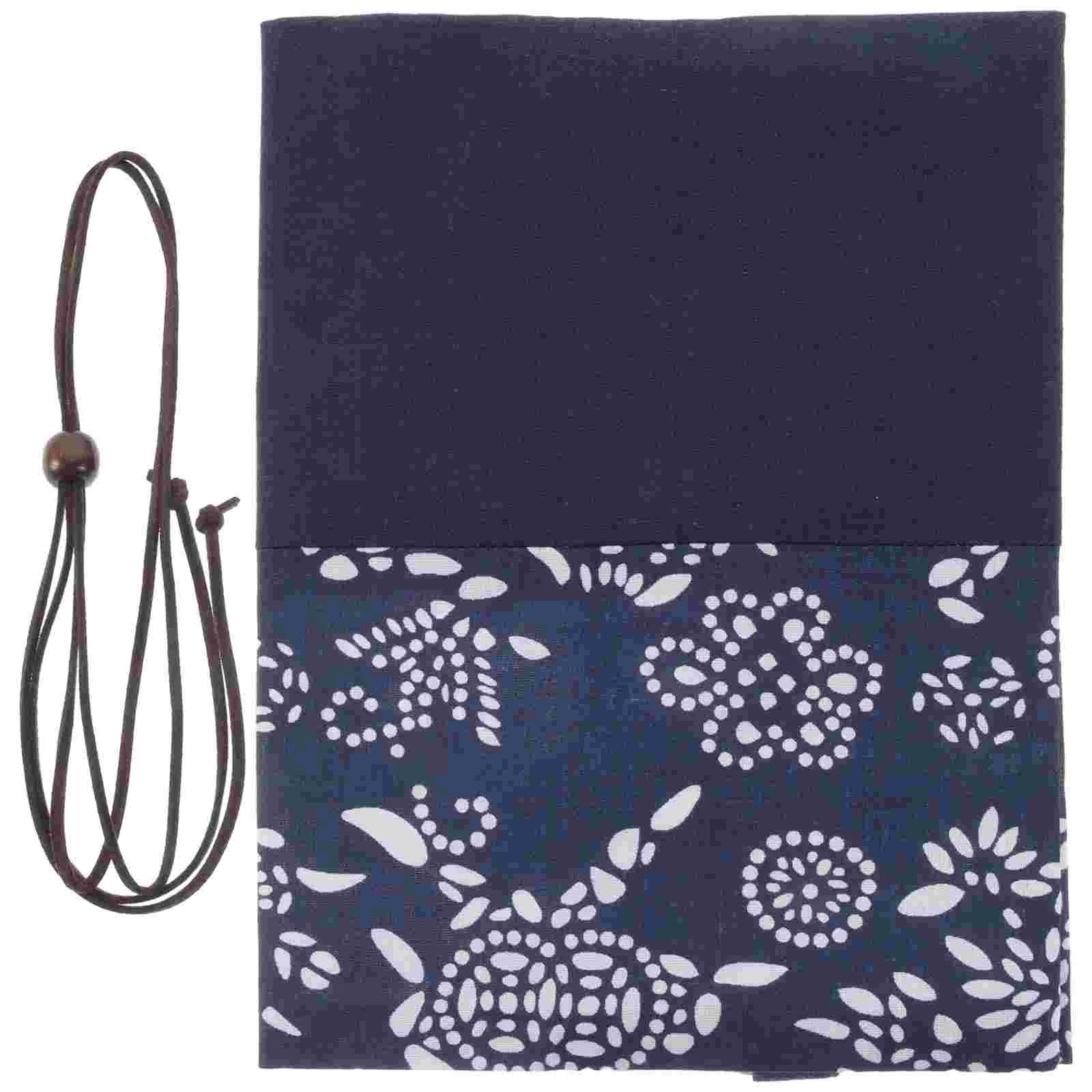 

Decorate Ink Blue Dyed Cloth Book Cover Protector Books Fabric Sleeve for Lovers