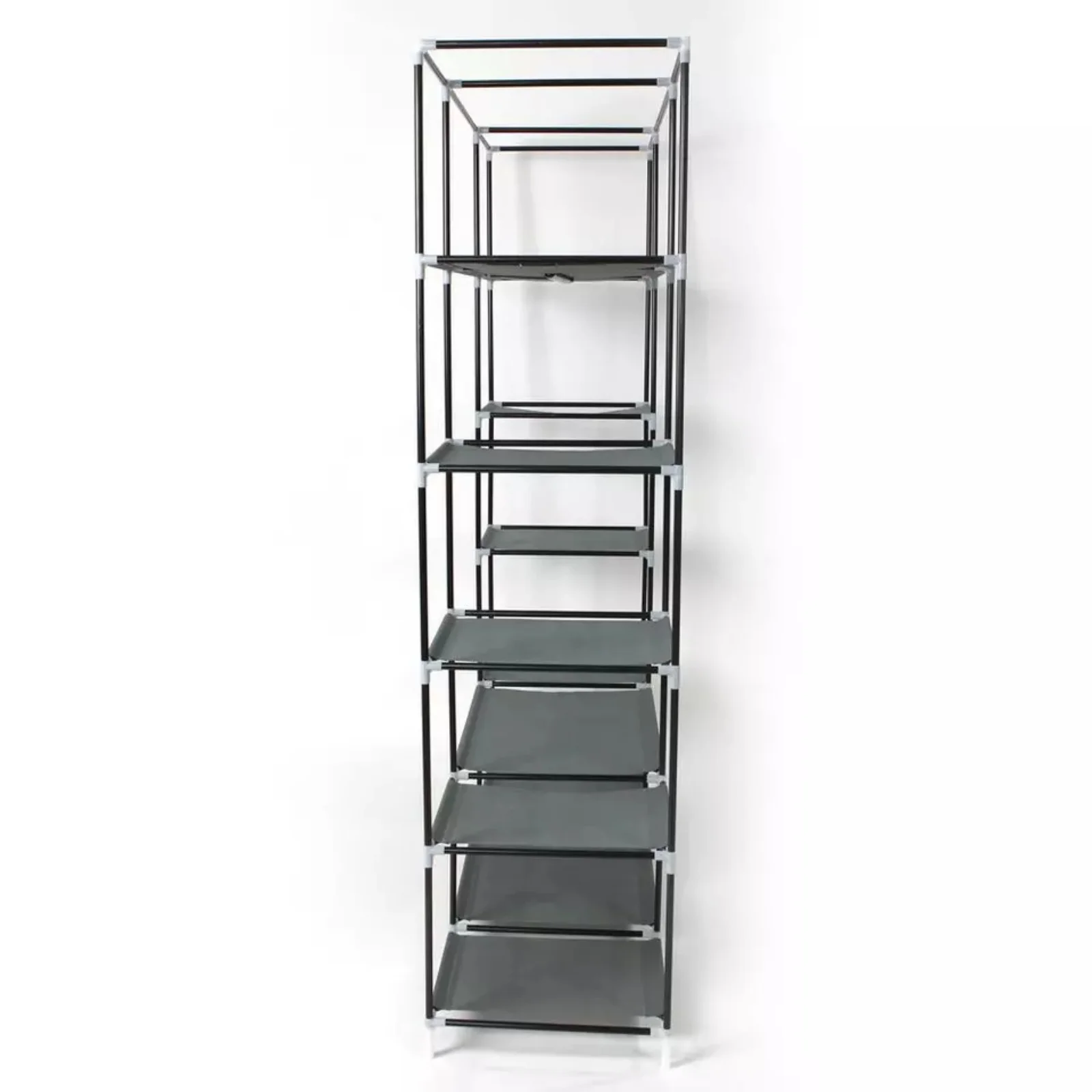 Portable Closet Wardrobe Clothes Rack Storage Organizer With Shelf Blue 53" 5
