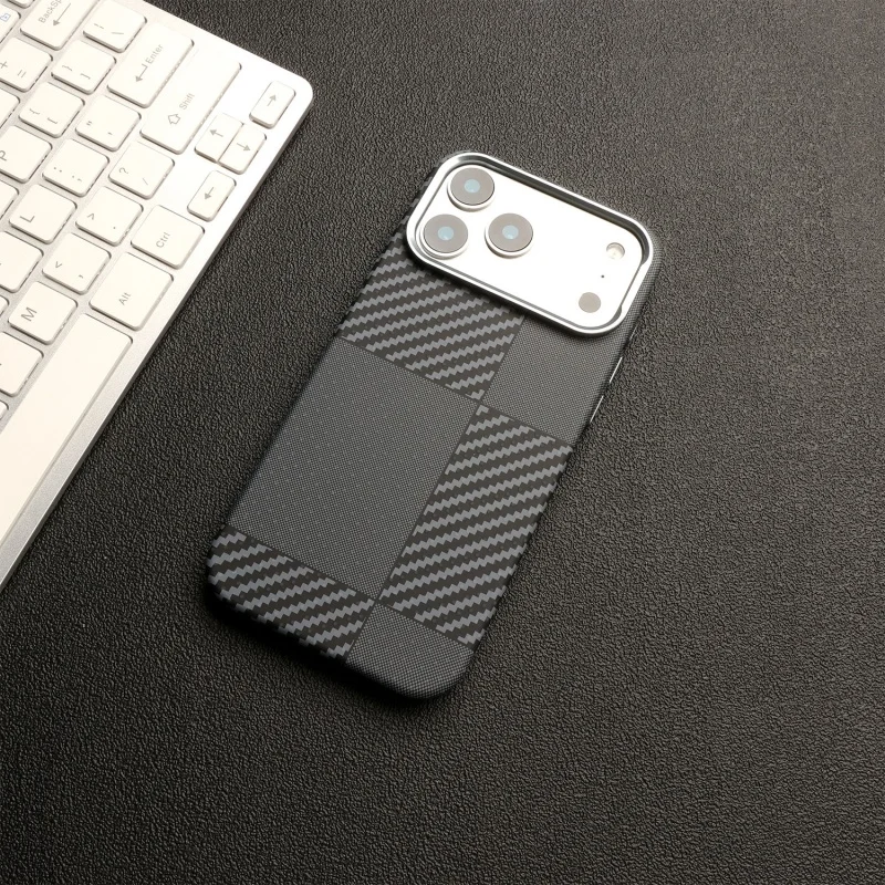 ตัวเลือกสินค้า เคสแม่เหล็กคาร์บอนไฟเบอร์ ป้องกันการกระแทก ชาร์จไร้สาย iPhone 17 Air 16 15 14 13 12 Pro Max