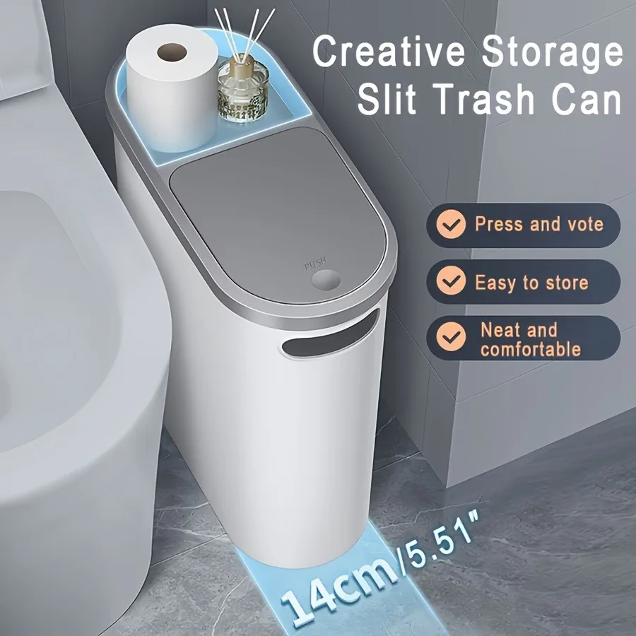 1–2 Pack Small Bathroom Trash Can 1