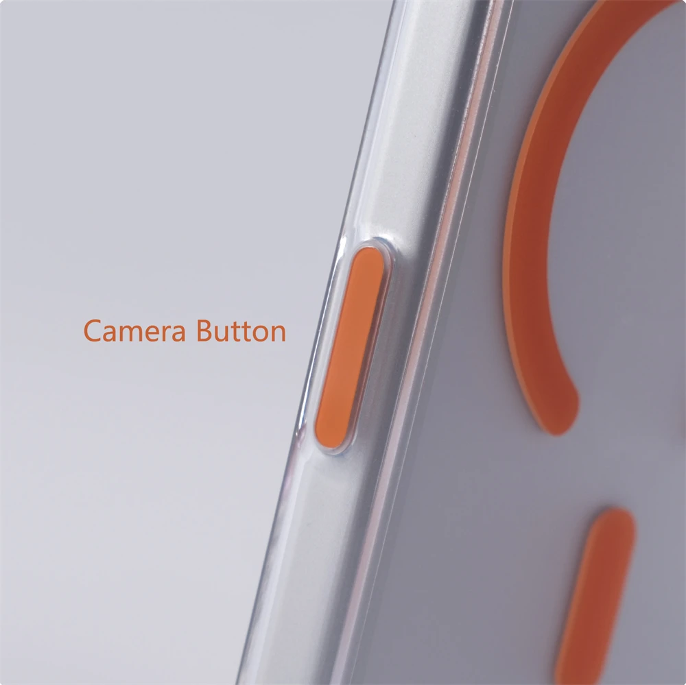 Luxury Matte Translucent Magnetic Bumper Case with Camera Protection and Hard Back Cover