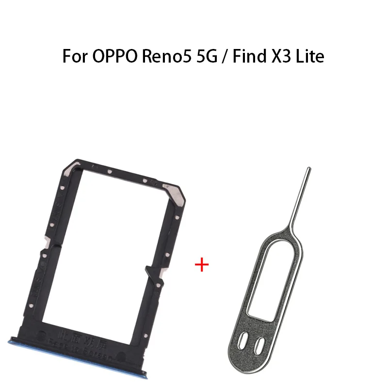 OPPO Reno5 5G / Find X3 Lite PEGM00 PEGT00 CPH2145용 SIM 카드 트레이 + SIM 카드 트레이 소켓 리더 홀더 슬롯