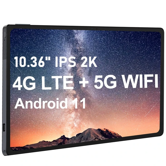  Tableta Android 11 de 10.1 pulgadas con 4G LTE celular, 4G RAM,  64GB ROM, 2 en 1, Octa-Core, teclado, funda para tableta, cámara de 13MP,  Bluetooth, WiFi, GPS, ranura para tarjeta