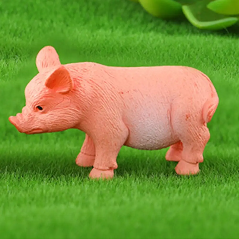

3pcs Realistic Pig Statue Piggy Ornaments Plastic Waterproof Pig Miniature Figurine Handmade Cute Piggy Statue Garden