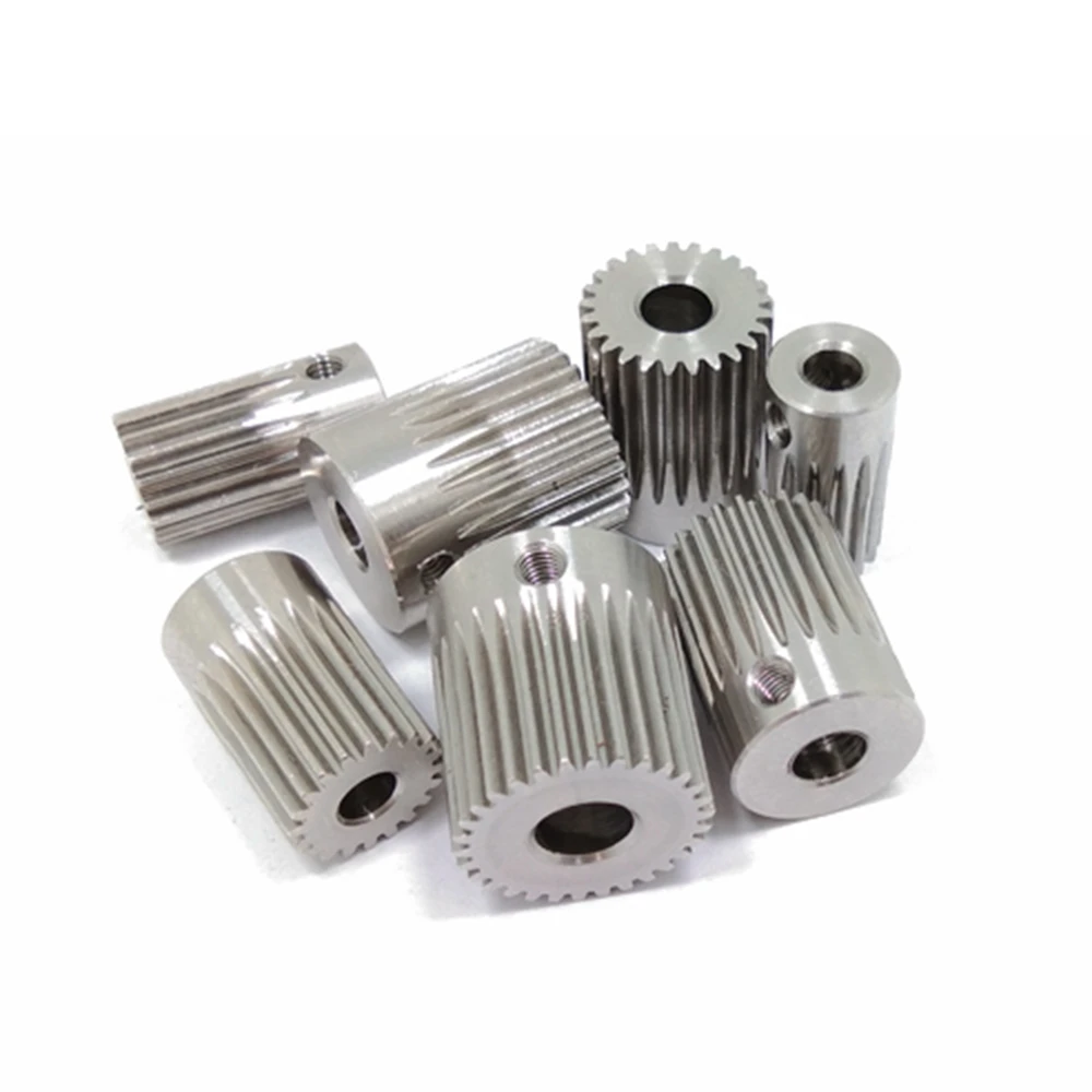 Motor Gear Transmission Gear High Strength 0.5M Precision Stainless Steel Gear 304 16/18/20/24/28 Teeth Motor Model Gear 5/6mm