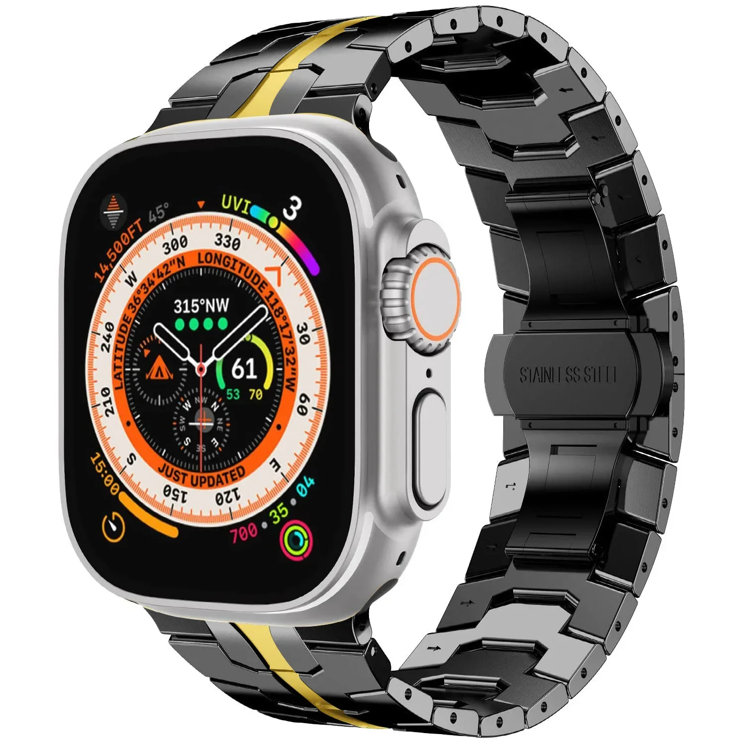 Stainless Steel Metal Strap for Apple Watch - Elegant Wristband Replacement