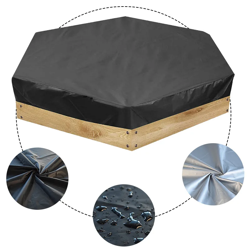 Bathtub Swimming Pool Dust Cover Hexagon Hot Tub Cover Waterproof Canopy Outdoor Sunshade Courtyard SPA Kid Bunker