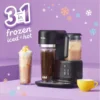 Coffee 3-in-1 Single-Serve Iced and Hot Coffee/Tea Maker with Blender with Reusable Filter, Scoop, Recipe Book, 2 Tumblers, 2