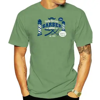 2023 Summer Men Tee Shirt T-SHIRT BARBER Shop Vintage Retro 50 fifties 60 Barbier Hipster RocknRoll Custom Made T-shirt 1
