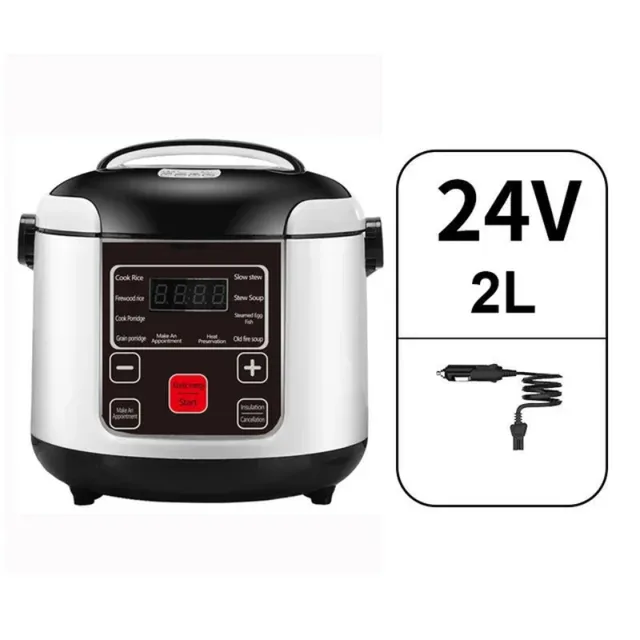 Introducing the 12V 24V Mini Rice Cooker Car Truck Soup Porridge Cooking Machine Food Steamer Heating Lunch Box Meal Heater Warmer 2L